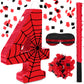 WinnerWhy Number 4 Spider Piata Bundle with Blindfold and Bat Comic Hero Small Piata Birthday Party Decoration for Mexican Fiest