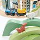 Tender Leaf Toys - Green Hills View - Wooden Stacking, Building Toy Stacker, Blocks - Open-Ended Toy Set With Green Hills View For Inspires Creative And Imaginative Roleplay - Age 3+