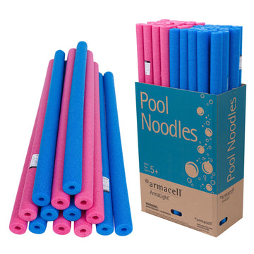12 Pack Pink and Blue Pool Noodles Hollow Foam Swim Noodles Bright Colorful Foam Noodles for Swimming Floating and Crafts
