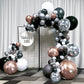 Kalor 10 Pcs 22 Inch Black Mylar Balloons, Large 4D Giant Round Foil Balloon Big Mirror Metallic Balloons For Birthday Party Baby Shower Gender Reveal Supplies