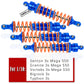 4Pcs Big Bore Front Rear Aluminum Shocks For Big Rock 3S, Typhon 4X4 Rc Truck - Navyblue