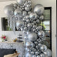 Metallic Silver Balloons 5 Inch 100 Pack, Jogams Silver Chrome Balloons For Birthday Party Wedding Baby Shower Festival Annivers