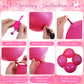 100 Pcs Link Balloon Linking Balloon Latex Linkable Balloons Connected Wedding Party Decoration (Rose Red, 10 Inch)
