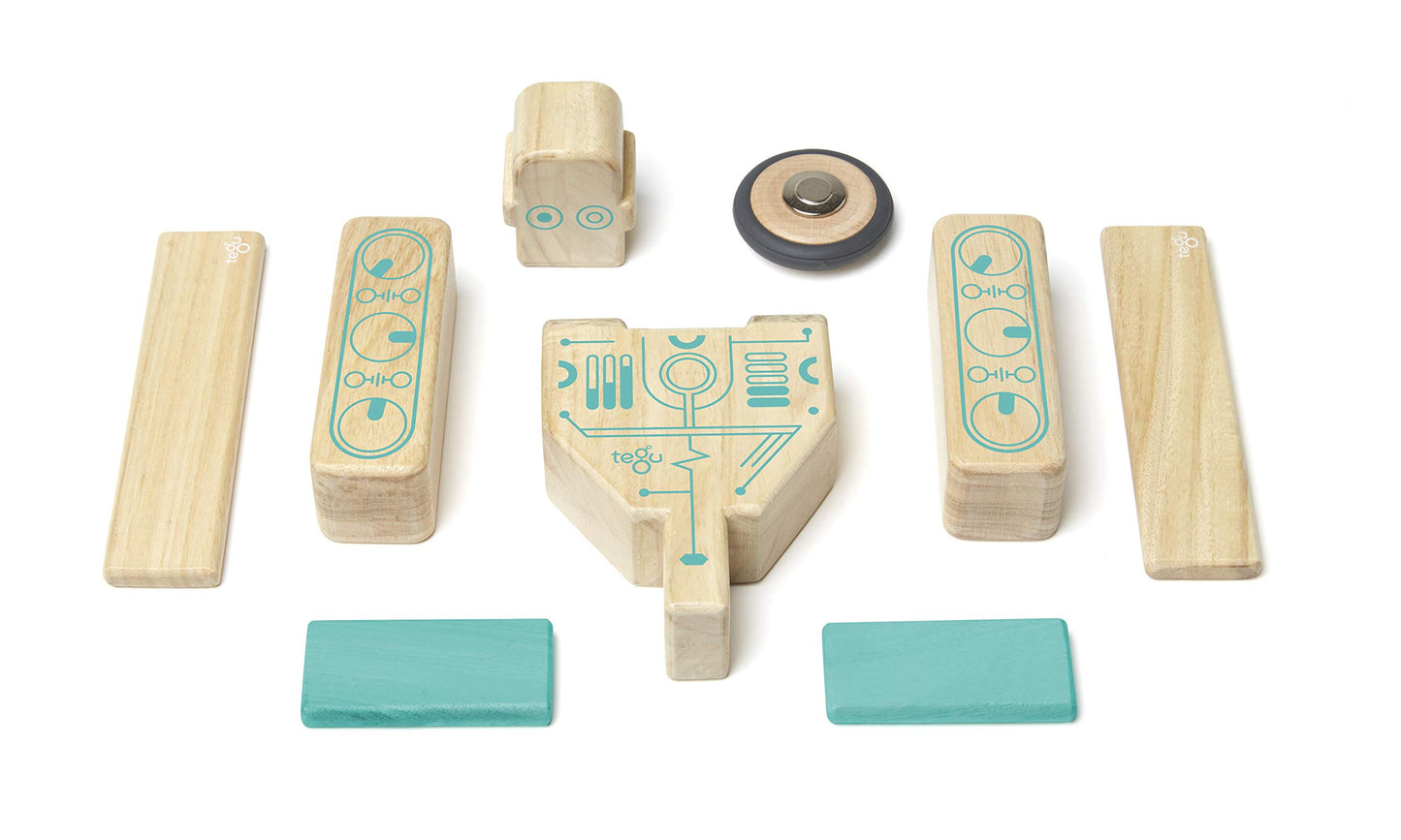 Tegu Magbot Magnetic Wooden Block Set, 1-99 Years Old, 9 Piece