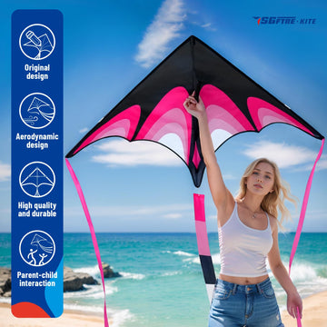 Sgftre Delta Kite Easy To Fly Outdoor Kite For Boys And Girls, Sturdy & Durable High-Altitude Flying, Perfect, Great For Outdoor