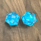 Roll Of Fate D20 Dice Set - All Natural 20 Or All Natural 1 - Perfect For D&D Players Seeking Epic Wins Or Failures (Blue)