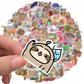 100Pcs Cute Sloth Stickers Pack For Water Bottle,Waterproof Decals Vinyl Sloth Sticker For Hydroflask Laptop Computer Bike Helme