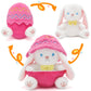 IUTOYYE Easter Bunny Stuffed Animal with Removable Easter Eggshell  7.08 inch Easter Bunny Plush Hide in Easter Egg Plush for Girls Boys mature-themed(Pink)