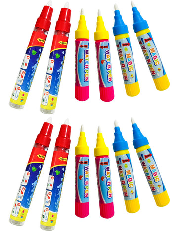COSBAY Water Doodle Pens Replacement Water Pen, Drawing Doodle Pens for Aqua Water Doodle Mat (Multicolored-12pcs)