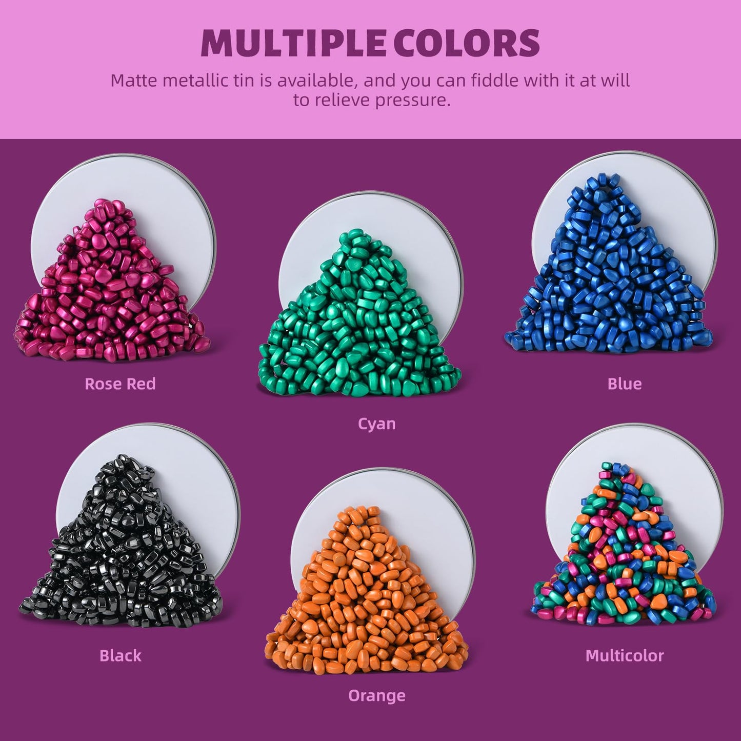 Magnetic Ferrite Putty Rocks,Rose Red More Than 300 Weak Magnetic Smooth Ferrite Pebbles, Magnet Rock Desk Toys And Time-Killer