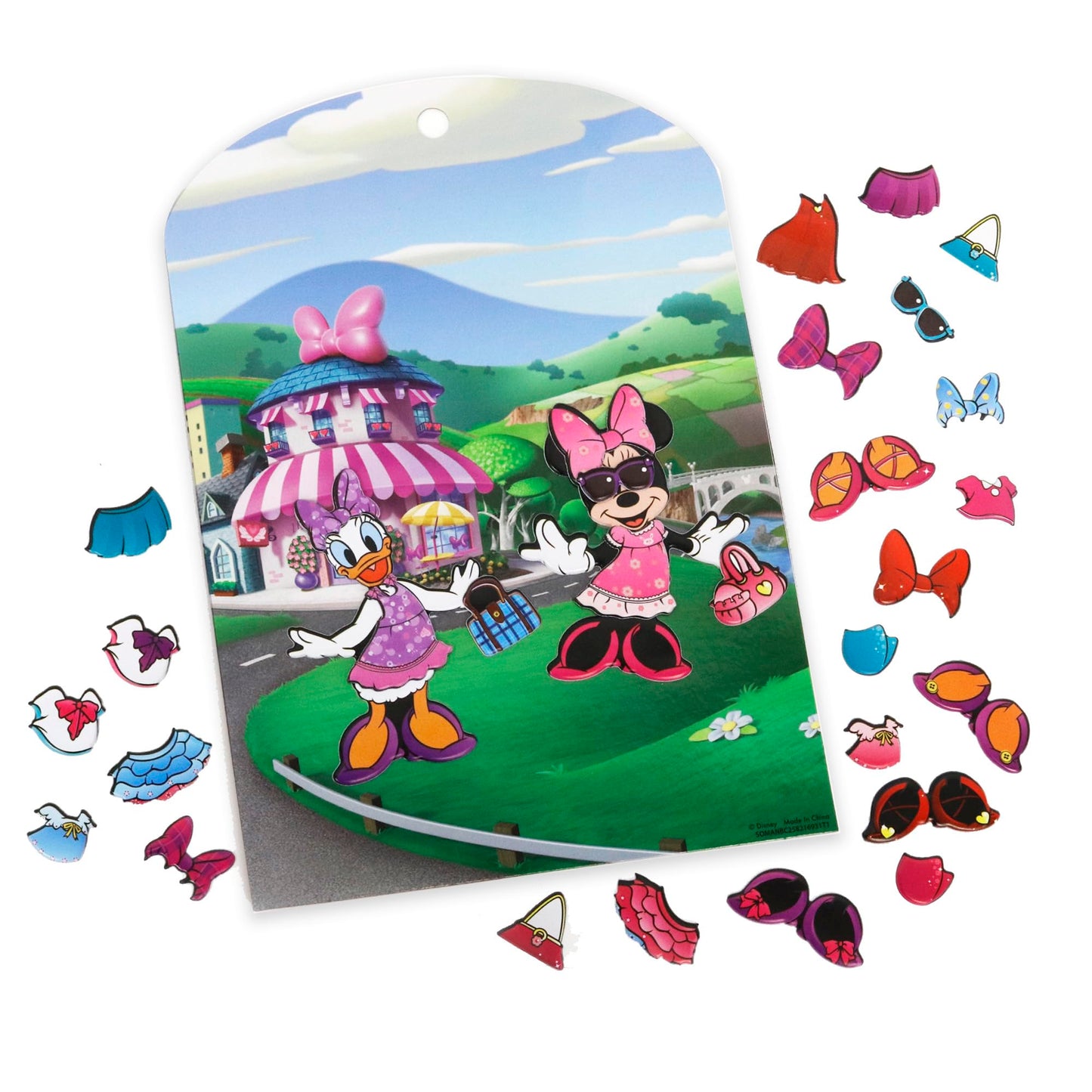 Tara Toys Minnie Mouse Stick N Play - 25Ct - Resuable Stickers, Double Sided Scene