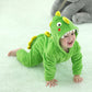 Lolanta Toddler Boys Girls Dinosaur Costume One-Piece Rompers Toddler Animal Jumpsuit Kids Gifts (Dark Green, 2-3T)