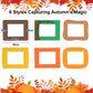 Fovths 24 Packs Fall Foam Picture Frame Kits Thanksgiving DIY Frame Crafts Fall Leaf Picture Craft Autumn Theme Picture Frames w