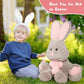 Morismos Giant Bunny Stuffed Animal, 31.5'' Large Grey Rabbit Plush Toy With Pink Ears, Soft Toy For Girls/Boys, Ideal Gift For Easter, Halloween, Christmas, Cuddling, Snuggling