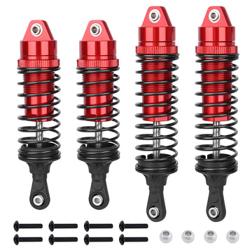 CrazyHobby RC Shocks for 1/10 Traxxas Slash Rustler VXL Stampede Hoss 4X4, Replace 5862 Big Bore Shock Set, with Springs Upgrade