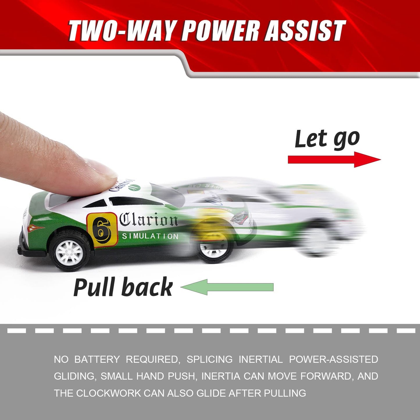 2.7 Inch Pull Back Cars Toys Set, 24 Pack Friction Power Alloy Casting Car Mini Race Car, Suitable For Toddler 3 4 5 6 Year Old