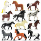Toymany 12Pcs 2-3' Tiny Horse Figurines Toy Set, Plastic Pony Small Foal Figures, Easter Eggs Birthday Gift Cupcake Horse Cake Topper For Kids Toddlers
