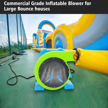 Mounto 1.5Hp Inflatable Bounce House Blower, Energy Efficient, Low Amp Draw Inflatable Blowers For Inflatable Bounce House, Wate