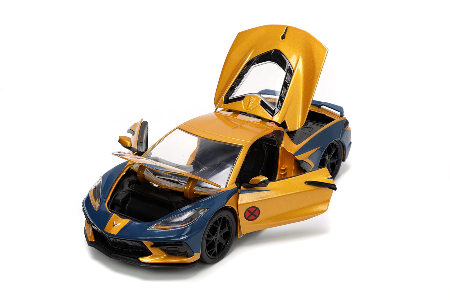 Jada Toys Marvel Wolverine X-Men 1:24 2020 Chevy Corvette Die-Cast Car with 2.75 Wolverine Figure