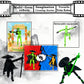 Pkghokids Already Assembled T13 Action Figure Accessories,Dummy 13 T13 Multi-Jointed Movable 3D Printed Toys (Green Orange)
