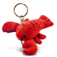 Puzzled Red Lobster Plush Keychain Stuffed Animal - Super Soft Ocean Animal Lobster Stuffed Toy Keychain, Plush Lobster Toy Keychain For Backpacks, Purse, Car Keys With Metal Key Ring - 4 Inches