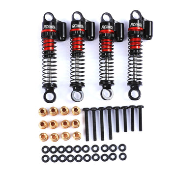 RCAWD Upgrades for Hobby Plus CR-18P Rock Van, T-Hunter, Trail Hunter Shock Absorber Parts, Aluminum Front Rear RC Shocks Damper
