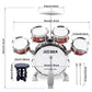 M Sanmersen Toddler Drum Kit Kids Toy Jazz Drum Set 5 Drums With Stool Mini Band Rock Set Musical Instruments Toy Birthday Gift