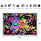 Lofaris Neno Glow In The Dark Birthday Party Photography Backdrops Colorful Graffiti Splash Paint Background Slime Happy Birthda