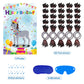 Eaezerav Pin The Tail On The Donkey Birthday Party Game With 50 Pcs Tails Large Donkey Games Poster For Kids Birthday Party Supp