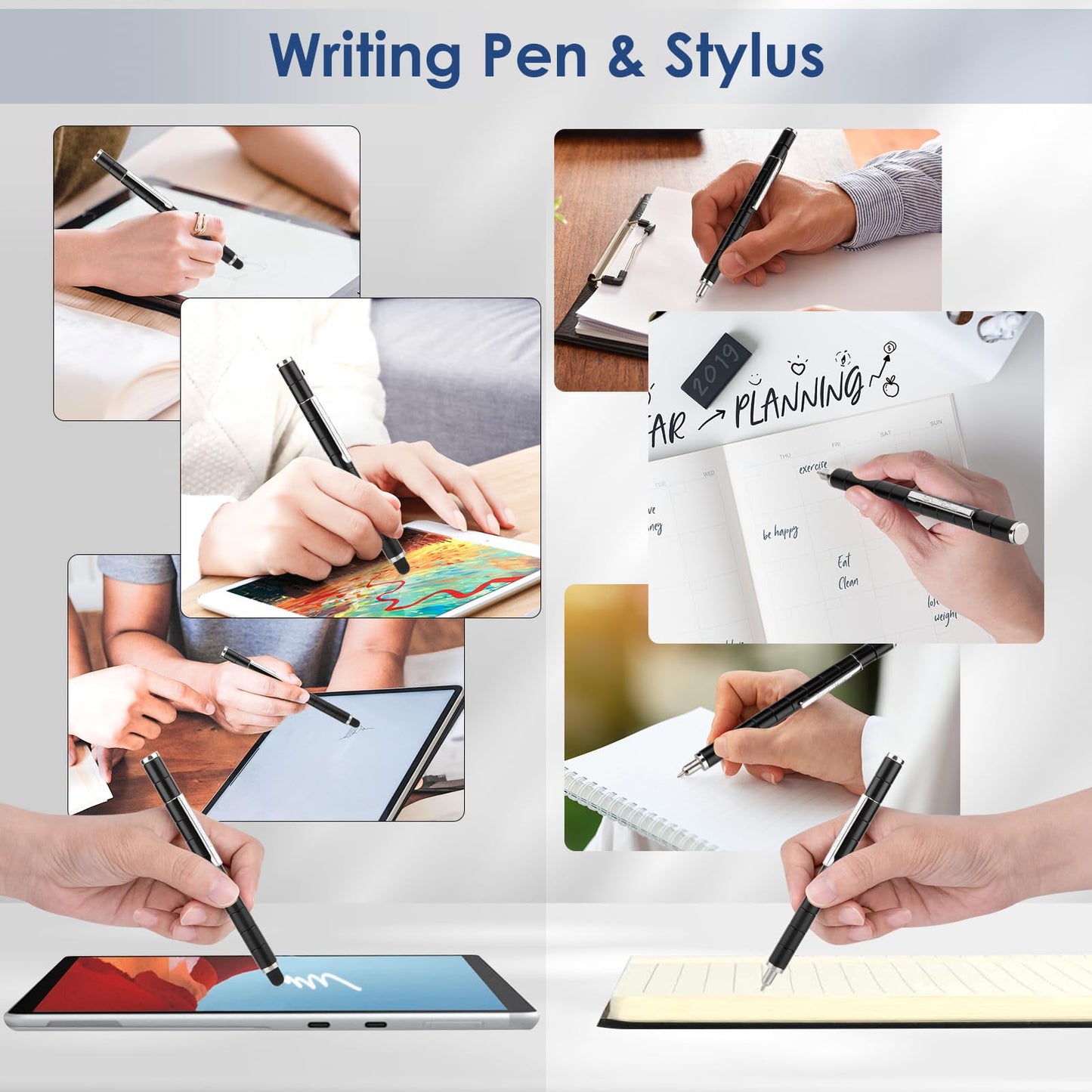 Machohome Fidget Pen Gifts Magnetic Pen Fidget Toys For Adults Teenage Girls Boys Adults,Toy Pen Decompression Toy Magnet Pen,Multifunctional Deformable Magnet Writing Pen(Black)