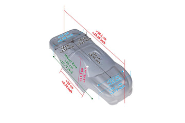 SummitLink Custom Body Clear Unpainted with Stickers Clear Body Compatible for 1/10 Scale RC Car or Truck (Truck not Included) R