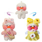Lalafanfan Duck Plush 30Cm Cute Stuffed Animal, 8 Pcs Kawaii Accessories, Birthday Gifts (White Yellow)