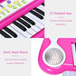 Costzon 37-Key Kids Piano Keyboard Toy  Toddler Electronic Musical Instrument Educational Toy w/Microphone  Multiple Sounds  Record Playback  Lights & Stool  Birthday Gift for Girls Boys Age 3+  Pink