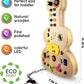 Wooden Montessori Musical Busy Board For Toddlers For 3-5 Year-Old With Mechanical Turner, Colorful Bulbs, Switches, Buttons - E