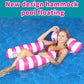 HJW 2-Pack Inflatable Water Lounger Pool Chair, Multi-Purpose Hammock Float, Striped Dark Blue & Rose Red for Adults