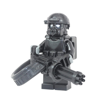 Modern Brick Warfare Heavy Support Gunner Minigun Soldier Custom Minifigure