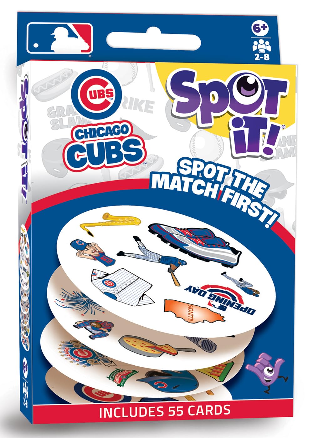 MasterPieces Chicago Cubs Spot It! Cardboard Game - One Size, Multi-Color, Model 41759