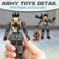 HAPTIME Army Men Action Figures with   Toy Soldiers for Boys  Plastic Army Toys for Boys 6-8  Birthday Gift for Military Collectors (6Pcs Blue + 6Pcs Gray)