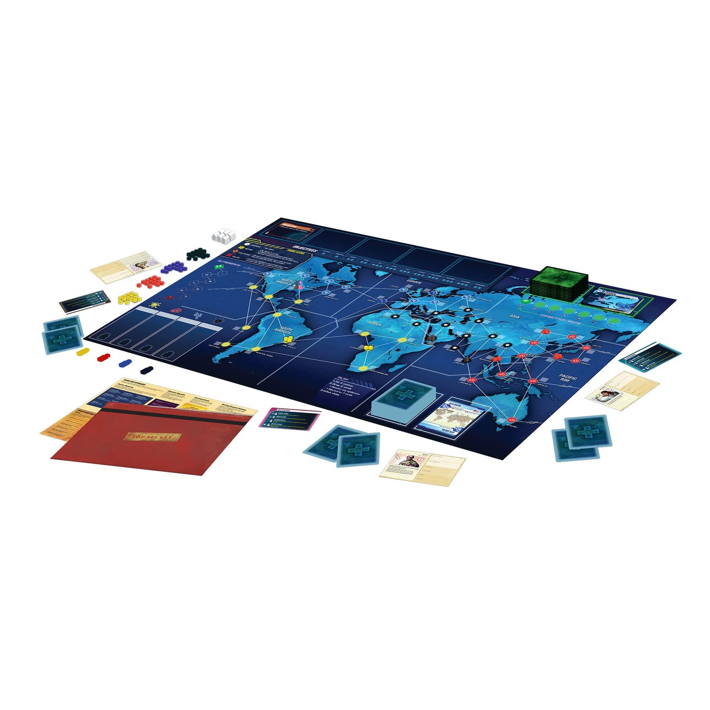 Z-Man Games Pandemic Legacy Season 1 Red Edition Board Game, Cooperative Play, Ages 13+, 2-4 Players, 60 Min Playtime, Model ZM7171
