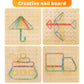 2Pack Wooden Geoboard,Montessori Toy,Graphical Mathematical Education Toy For Kids With Pattern Cards And Rubber Bands To Figure