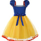 Uplus ME Light Up Princess Dress Up Clothes for Little Girls Toddler Kids Princess Costume Halloween Birthday Outfit (6-7Y/130)