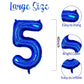 Number 5 Balloon 40 Inch, Dark Blue Big Number Balloon, Giant Foil 5 Balloons Number, Helium 5Th Birthday Balloons For Kids Boys