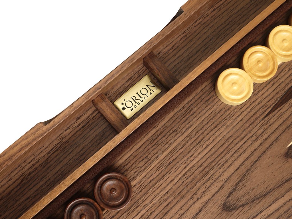 15 In. Wood Backgammon Set - Burlwood Board