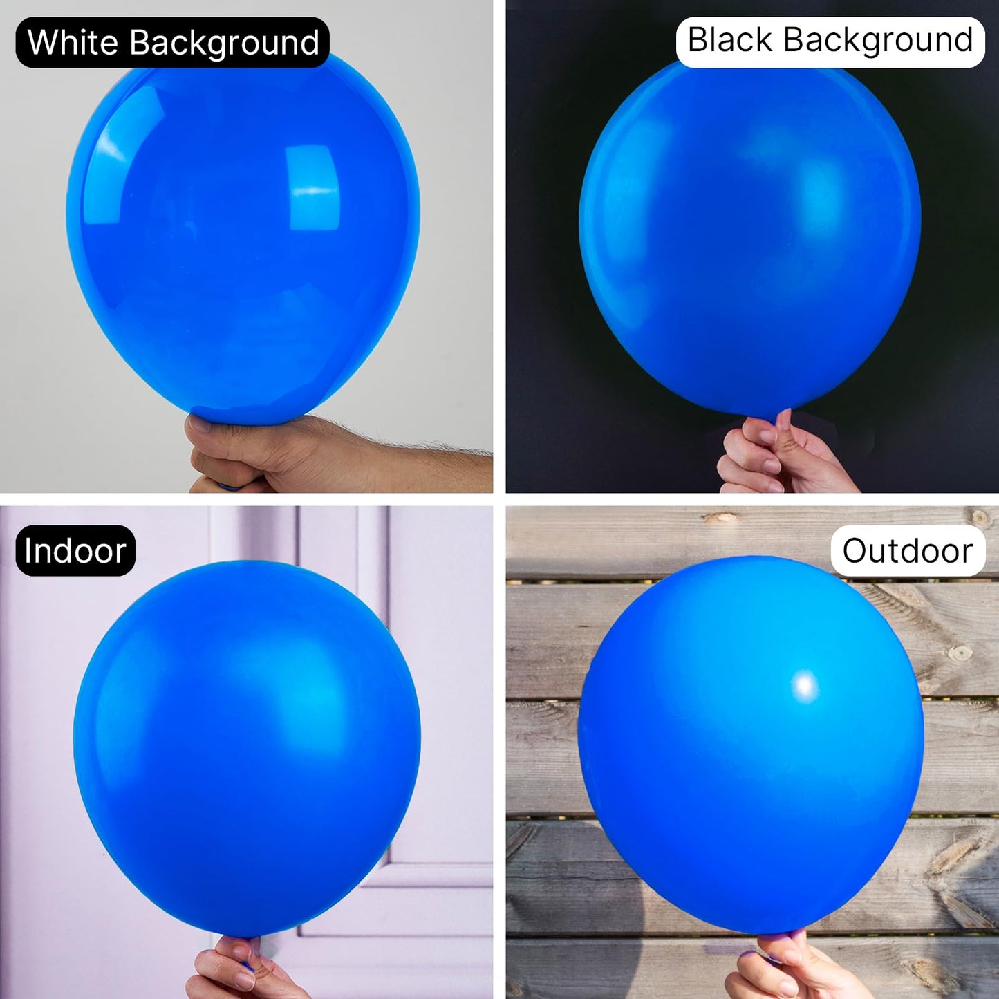 Partywoo Royal Blue Balloons, 120 Pcs Blue Balloons Different Sizes Pack Of 18 Inch 12 Inch 10 Inch 5 Inch For Royal Balloon Garland Or Balloon Arch As Birthday Decorations, Party Decorations, Blue-Y5