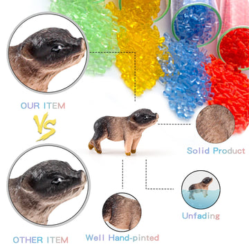 Lc Joycre 5Pcs Goose Toy Goose Figurine Cow Toy Piggy Animal Figure For Toddlers Preschool Animals Figures Eduactional Project D