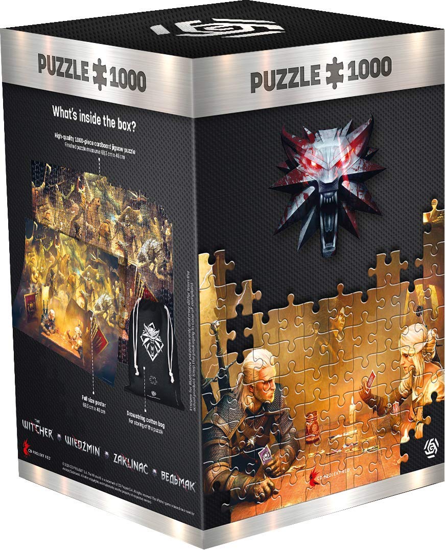 Good Loot 1062440 (Wiedzmin) Jigsaw Puzzle, Pieces, The Witcher Playing Gwent, 1000 Pcs
