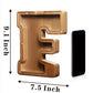 Aorcmitn Large Wooden Letter Coin Personalized Piggy Bank For Boys Girls Kids Toddler Adults Money Bank Best Gift For Friends (9.2 Inch-F)