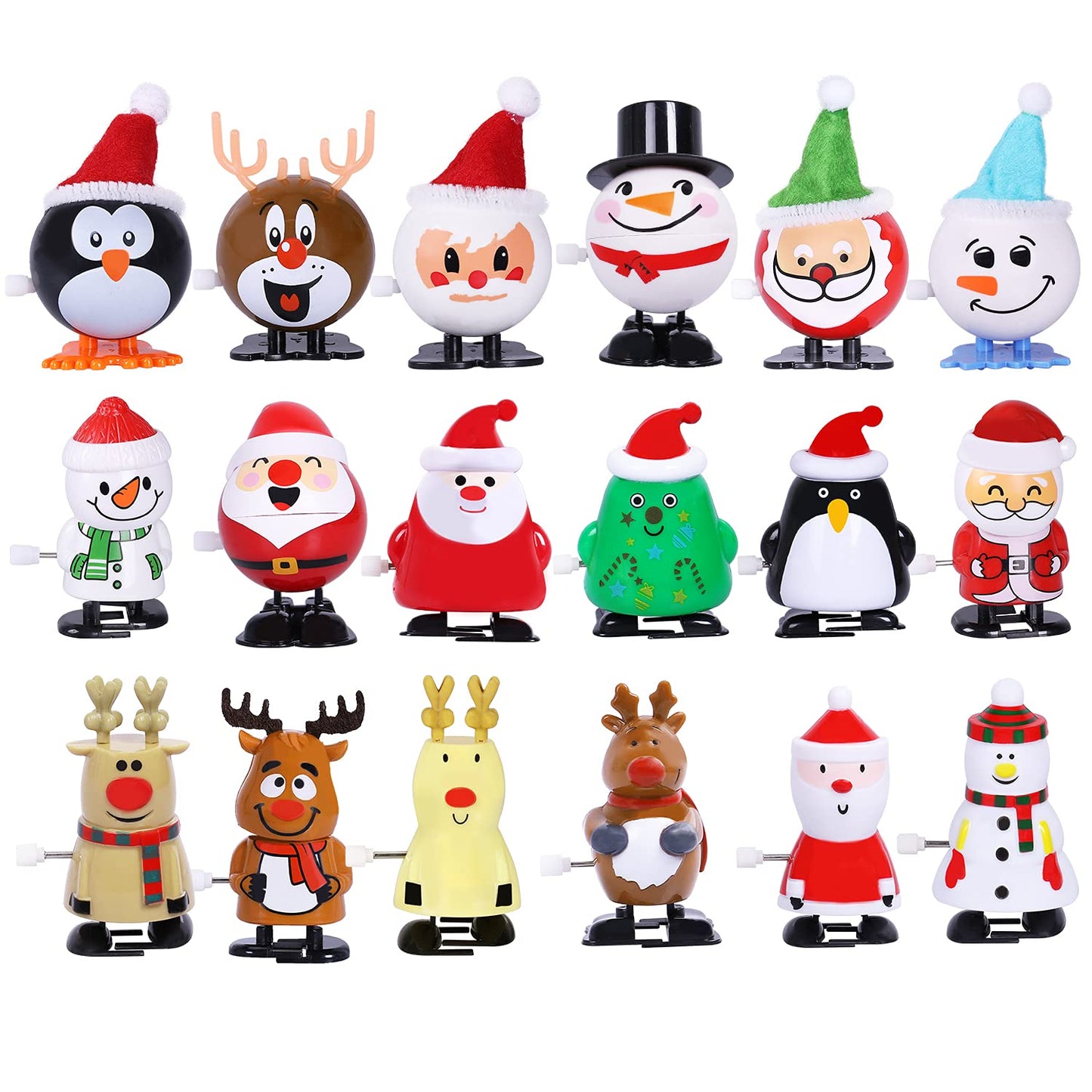 Max Fun 18Pcs Christmas Stocking Stuffers Wind Up Toys Assortment For Party Favors & Goody Bag Fillers