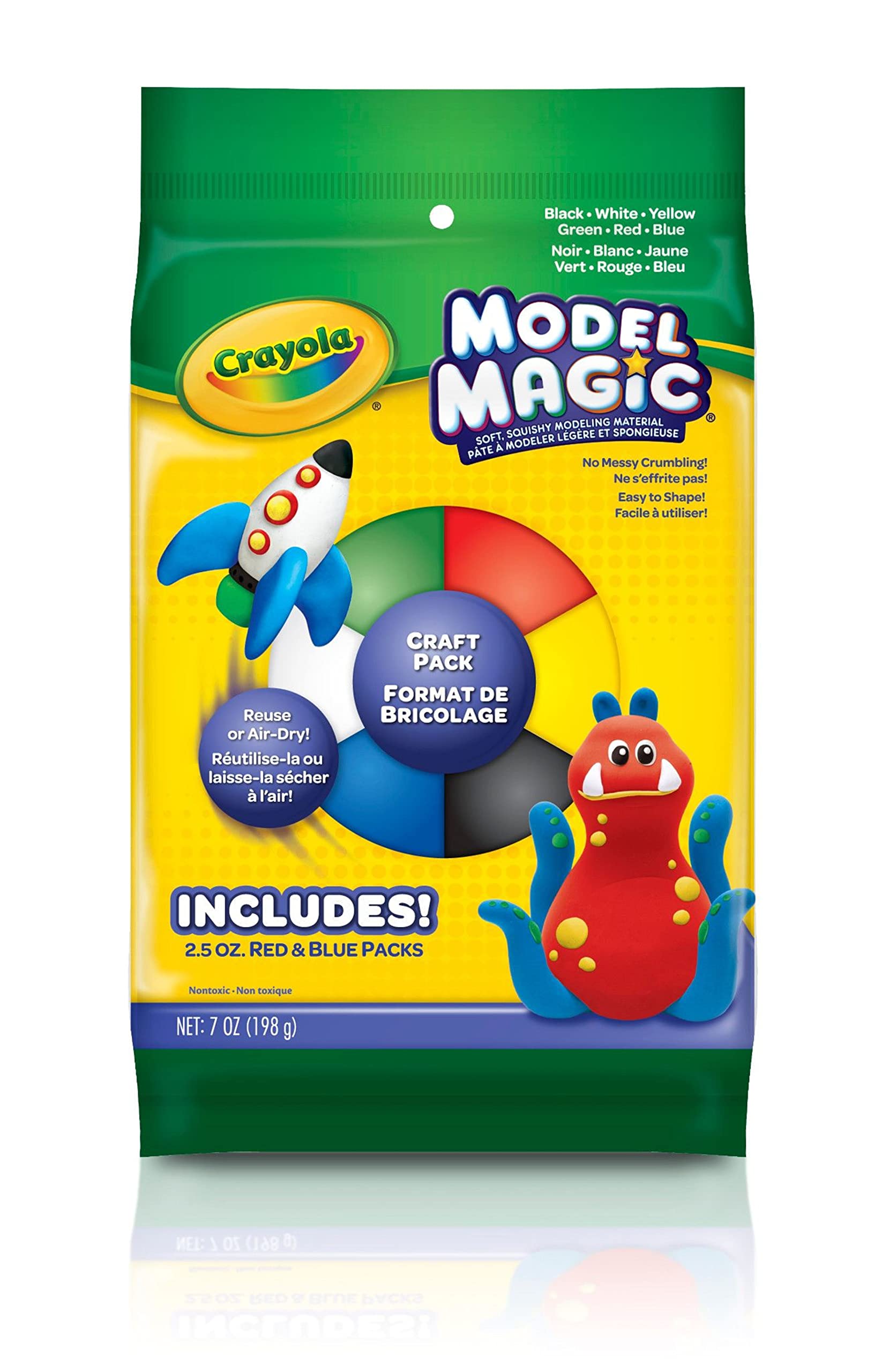 Crayola Model Magic Craft Pack, Modeling Clay Alternative, 7oz (232407)