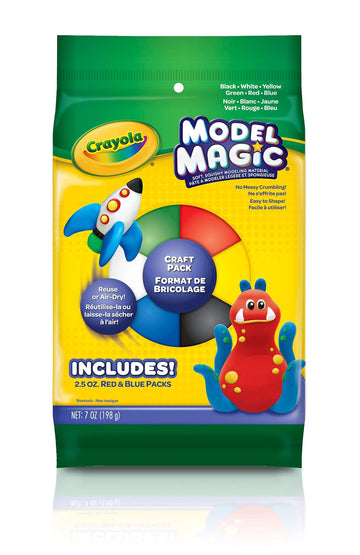 Crayola Model Magic Craft Pack, Modeling Clay Alternative, 7oz (232407)